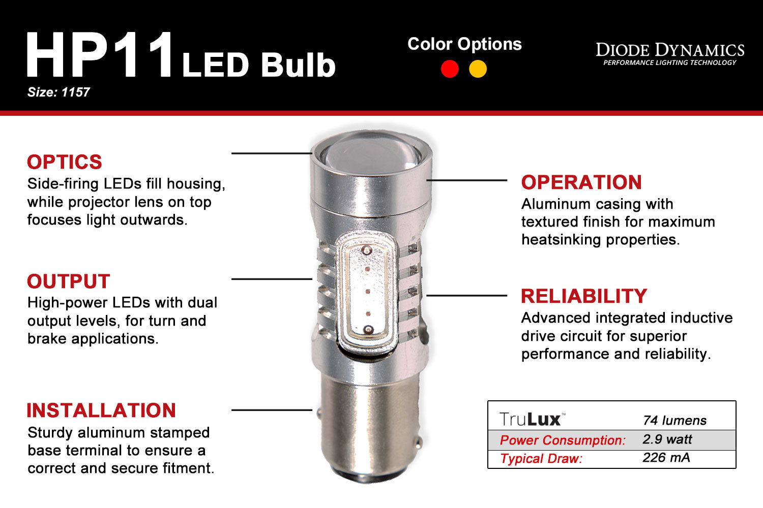 1157 LED Bulb HP11 Diode Dynamics-