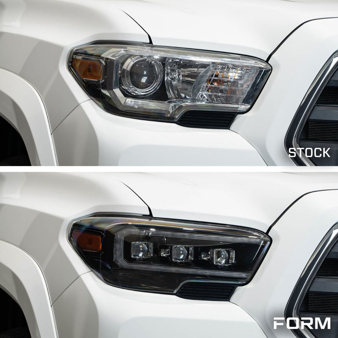 Form Lighting 2016-2023 Toyota Tacoma Sequential LED Projector Headlights (With Amber DRL)