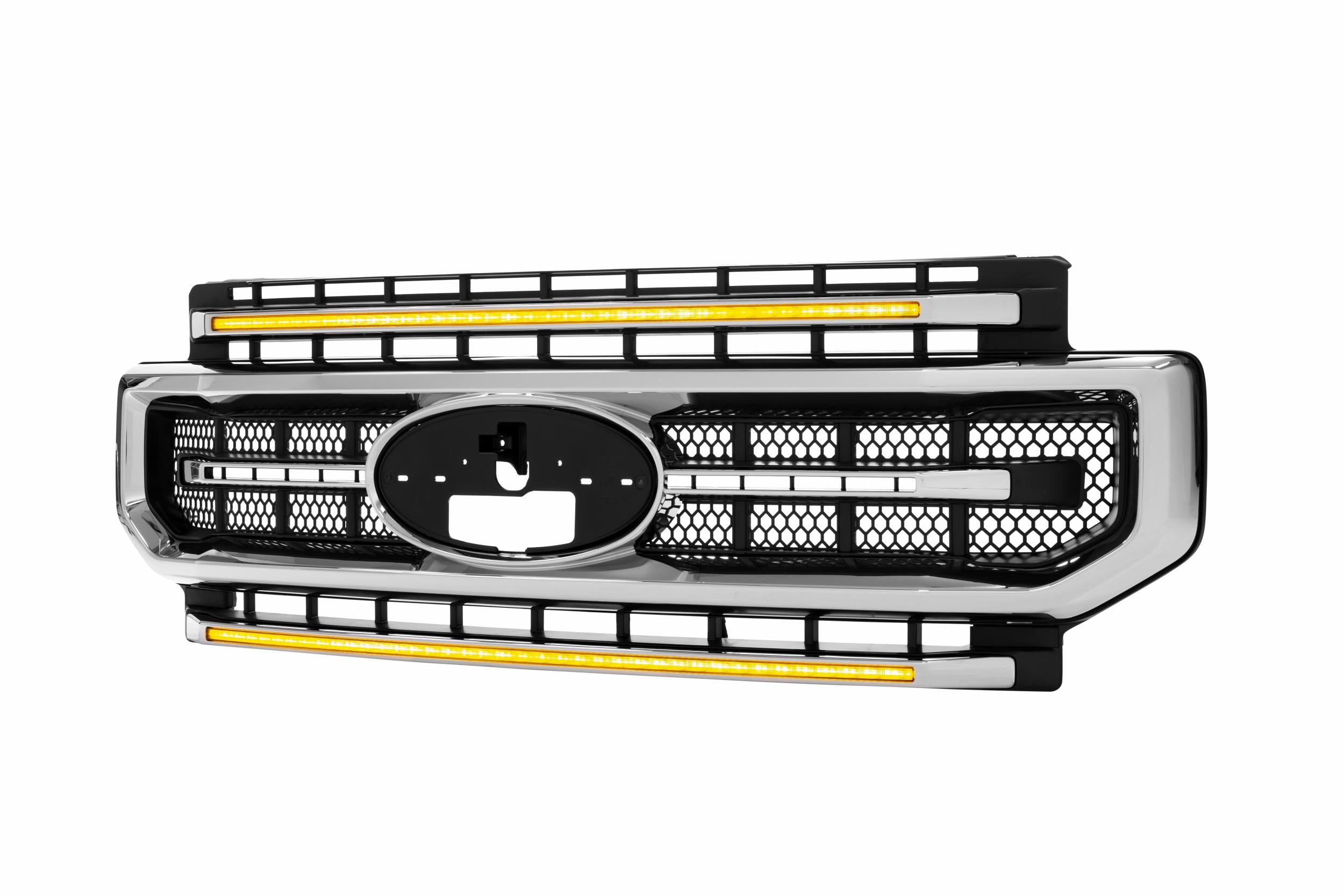 Morimoto XBG LED Grille: Ford Super Duty (20-22) (Chrome Finish / Amber DRL)-XBG13