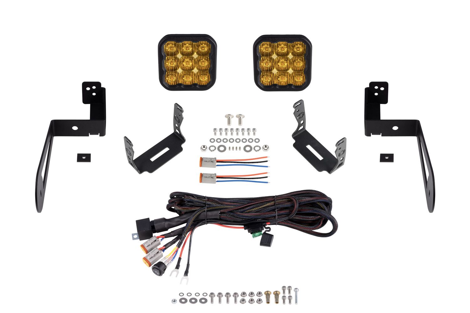 SS5 Bumper LED Pod Light Kit for 2007-2018 Jeep JK Wrangler-DD7286