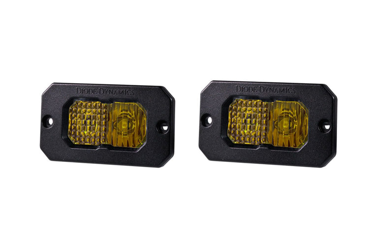 SSC2 Stage Series 2 Inch Amber LED Pod Flush (Pair)-dd6425p