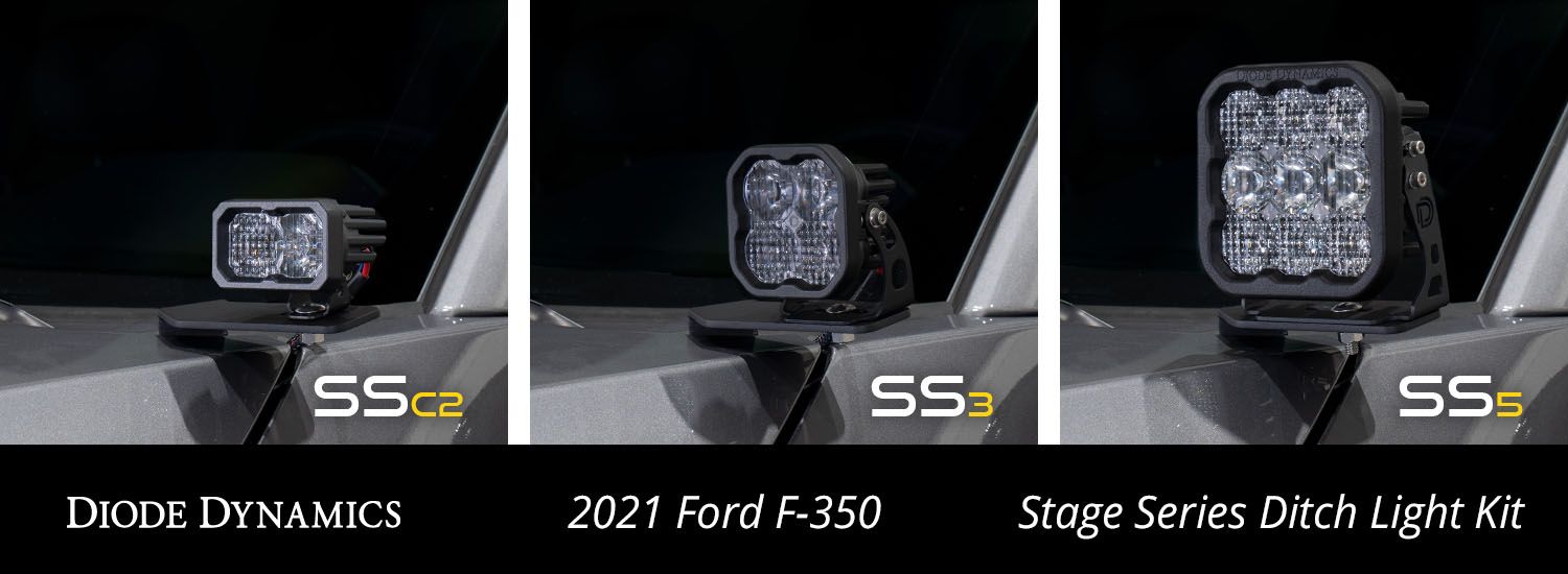 Stage Series Backlit Ditch Light Kit for 2017-2022 Ford Super Duty-
