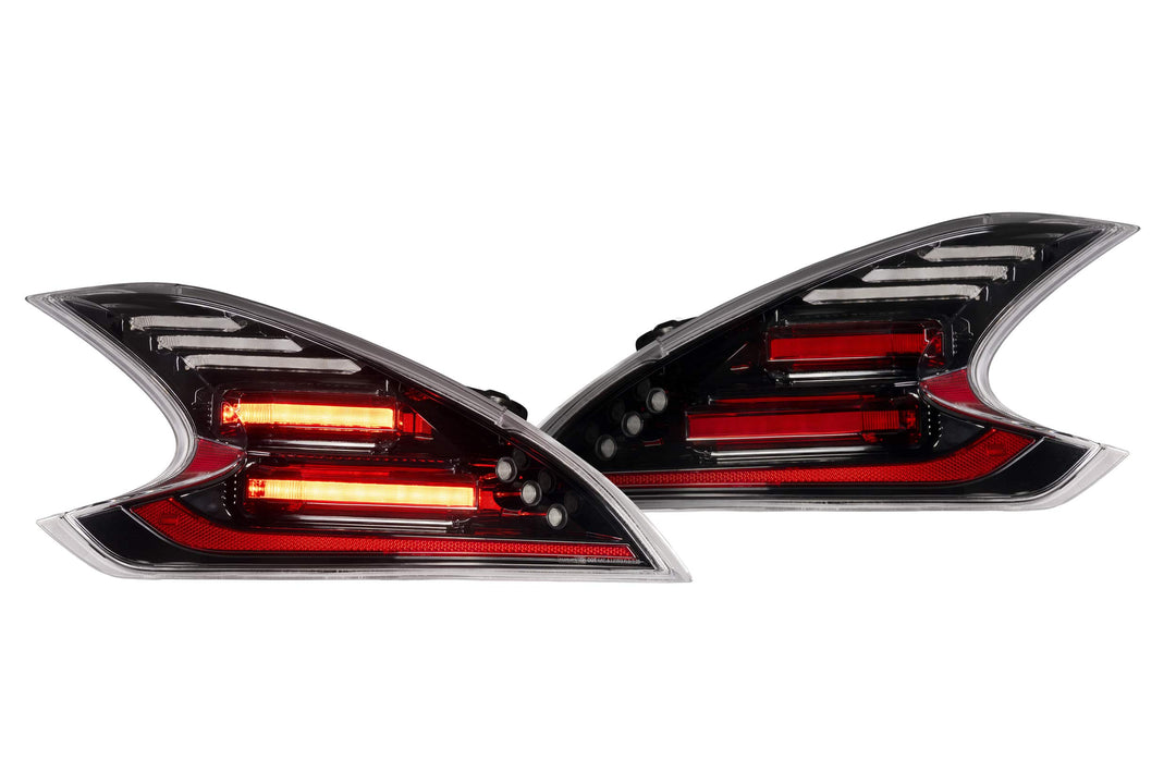 09-21 Nissan 370Z: Morimoto XB LED Tail Lights (Gen II / Black Red / Set)-1