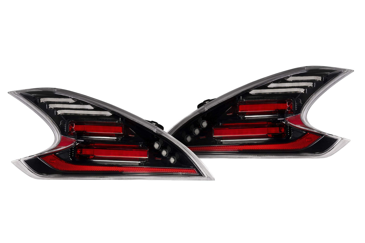 09-21 Nissan 370Z: Morimoto XB LED Tail Lights (Gen II / Black Red / Set)-10