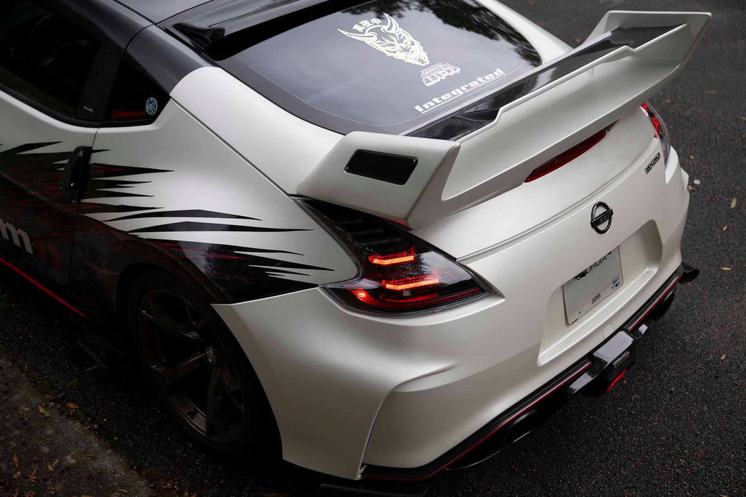 09-21 Nissan 370Z: Morimoto XB LED Tail Lights (Gen II / Black Red / Set)-3