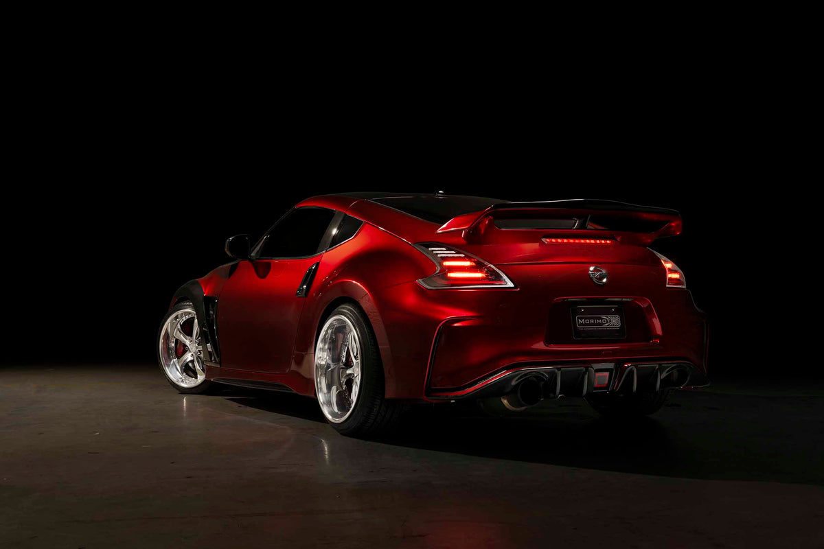 09-21 Nissan 370Z: Morimoto XB LED Tail Lights (Gen II / Black Red / Set)-5