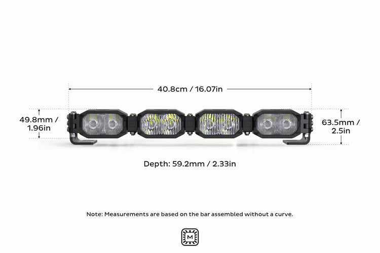 Morimoto Single-Row BangerBar Off-Road LED Light Bar: 4 Pod / 16"-
