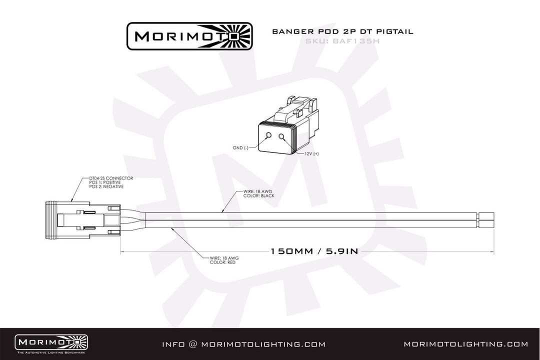 Morimoto Off-Road DT-Extension Harness-