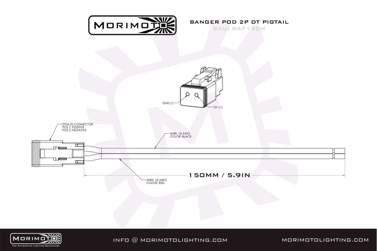 Morimoto Off-Road DT-Extension Harness-