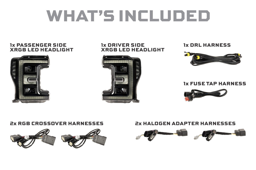 17-19 Ford Super Duty : Morimoto XRGB LED Headlights