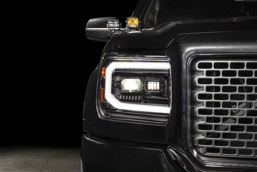 XB Evo Hybrid Headlights: 14-18 GMC Sierra / 15-19 GMC Sierra HD (Set)