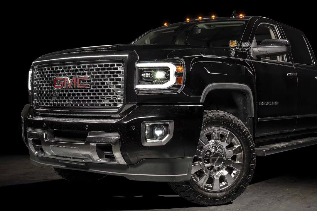 XB Evo Hybrid Headlights: 14-18 GMC Sierra / 15-19 GMC Sierra HD (Set)