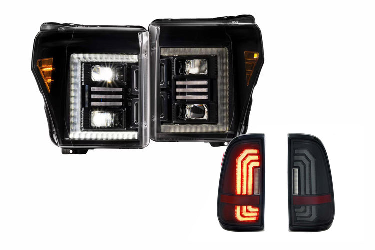 11-16 Ford Super Duty Hybrid Heads and Smoked Tails-HEADTAILKIT24-1