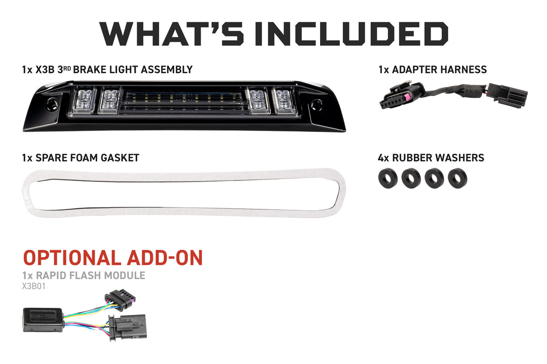 X3B LED Third Brake Light: 2019+ Ram 1500
