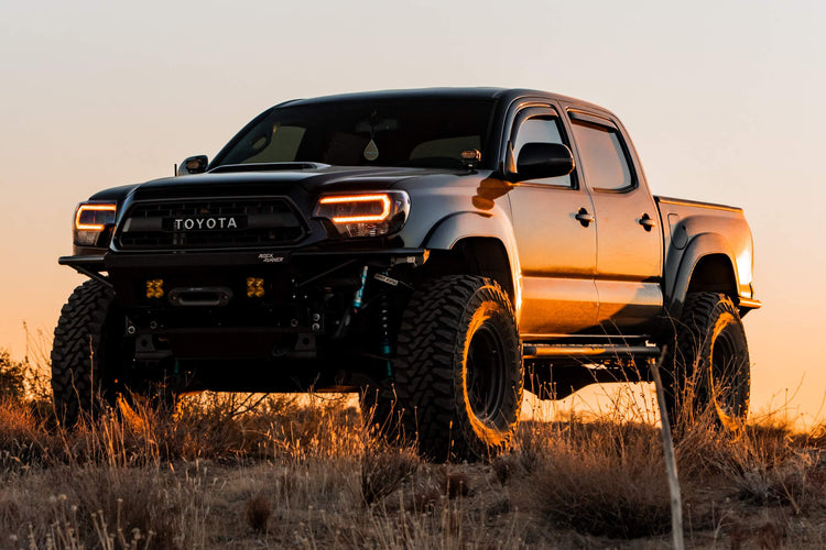 12-15 Tacoma Amber DRL Heads and Clear Tails-3