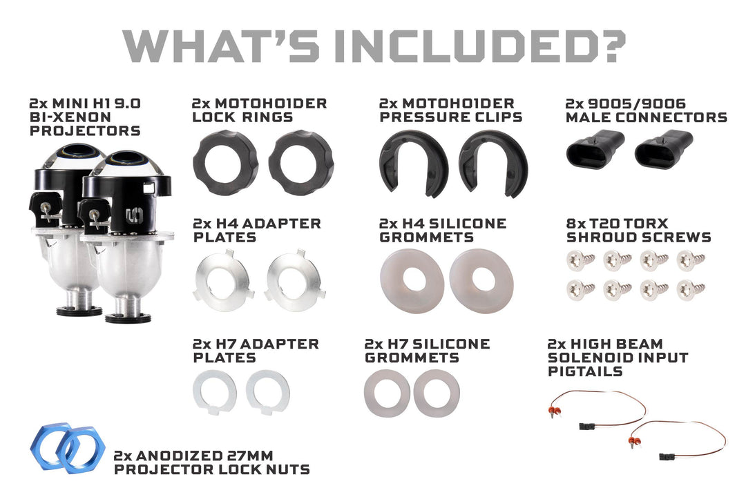 Bi-Xenon: Morimoto Mini H1 9.0 (LHD)