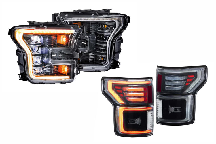 15-17 F-150 Amber DRL Heads and Smoked Tails-HEADTAILKIT29-1