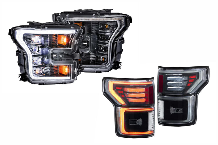 15-17 F-150 White DRL Heads and Smoked Tails-HEADTAILKIT28-1