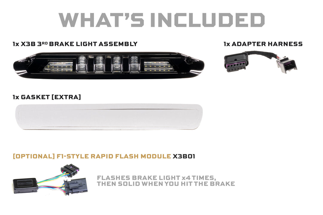 X3B LED Third Brake Light: 07-14 Silverado/ Sierra/ Hummer H3T