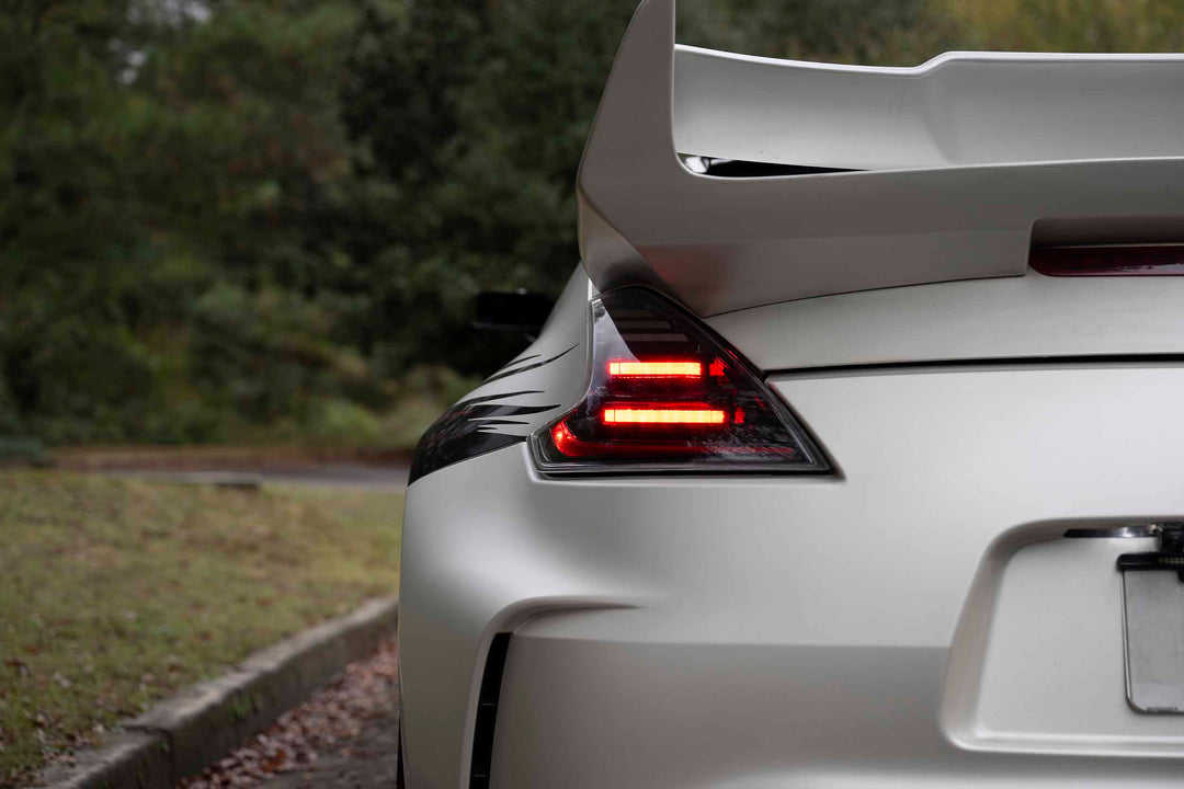 09-21 Nissan 370Z: Morimoto XB LED Tail Lights (Gen II / Black Red / Set)