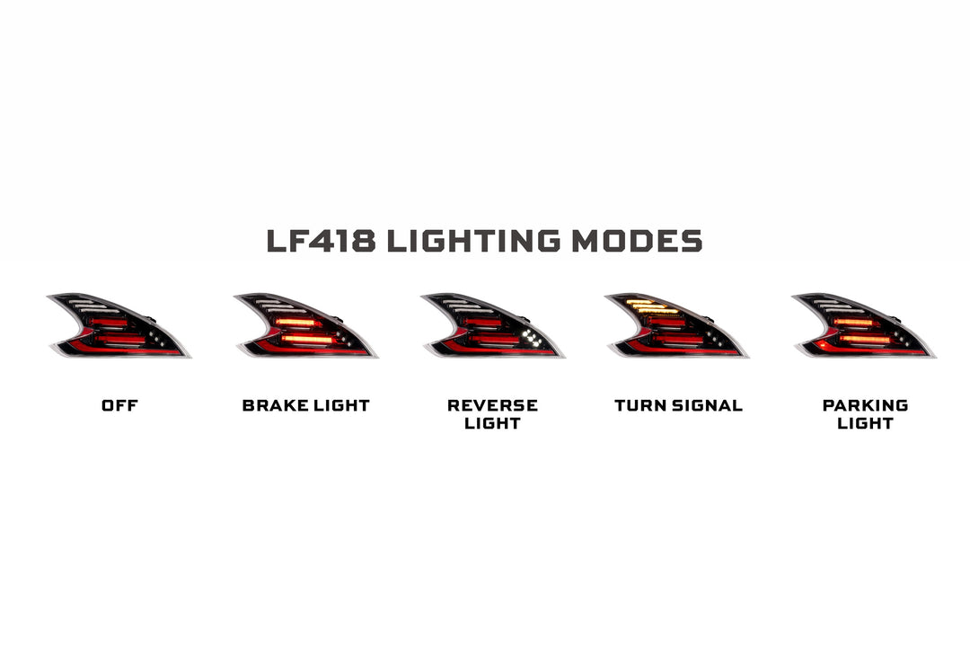 09-21 Nissan 370Z: Morimoto XB LED Tail Lights (Gen II / Black Red / Set)