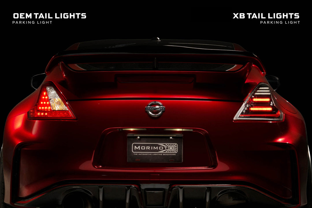 09-21 Nissan 370Z: Morimoto XB LED Tail Lights (Gen II / Black Red / Set)