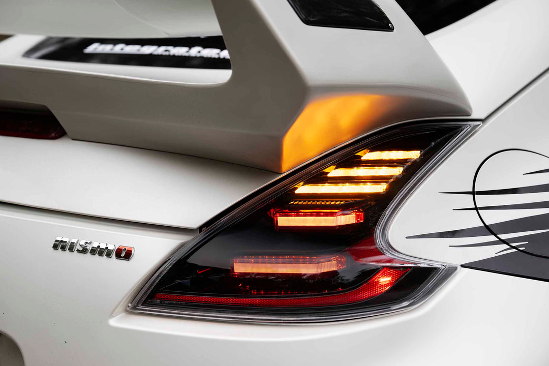 09-21 Nissan 370Z: Morimoto XB LED Tail Lights (Gen II / Black Red / Set)