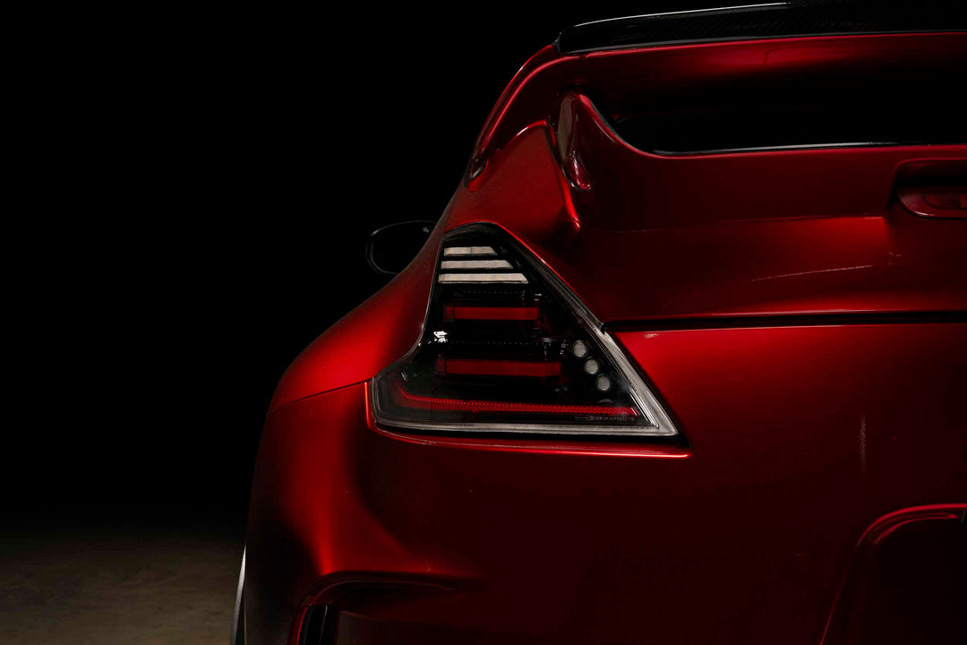 09-21 Nissan 370Z: Morimoto XB LED Tail Lights (Gen II / Black Red / Set)