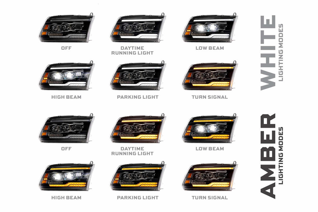 09-18 Dodge Ram: Morimoto XB Evo Headlights (Set)