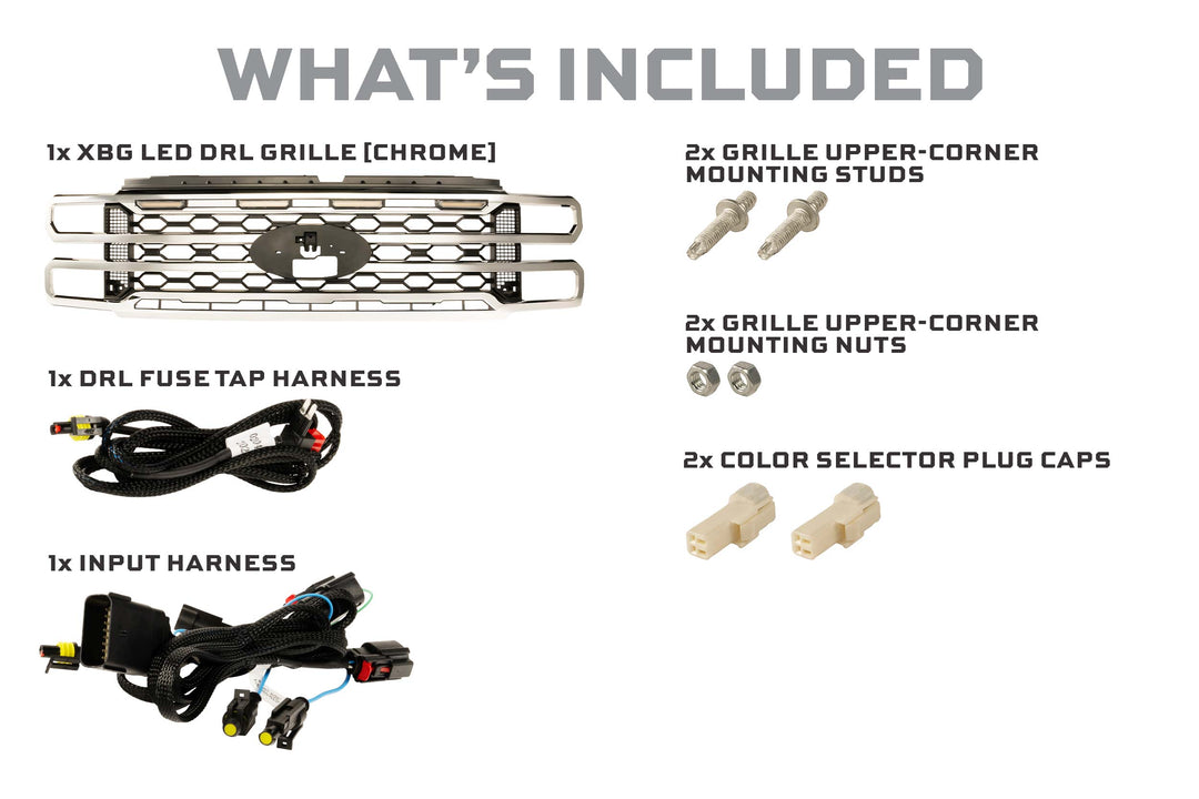 XBG LED Grille: 2023+ Super Duty (Chrome / Each)