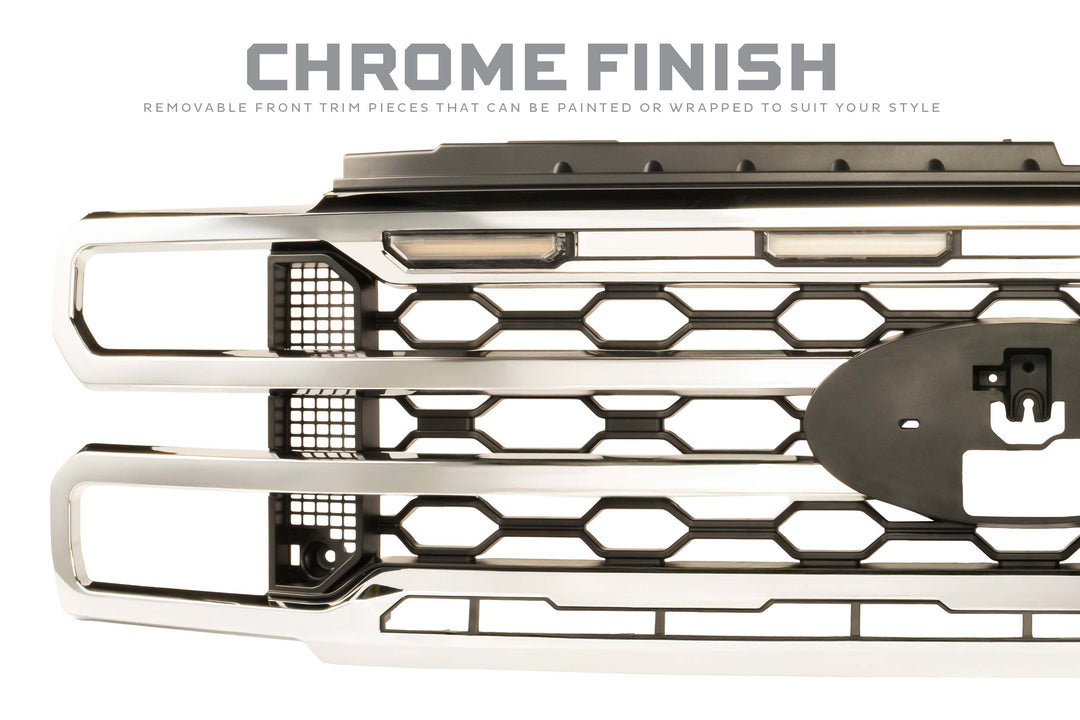 XBG LED Grille: 2023+ Super Duty (Chrome / Each)