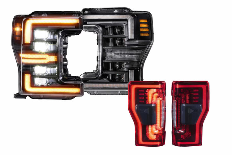 17-19 Ford Super Duty Amber DRL Heads and Red Tails-HEADTAILKIT35-1