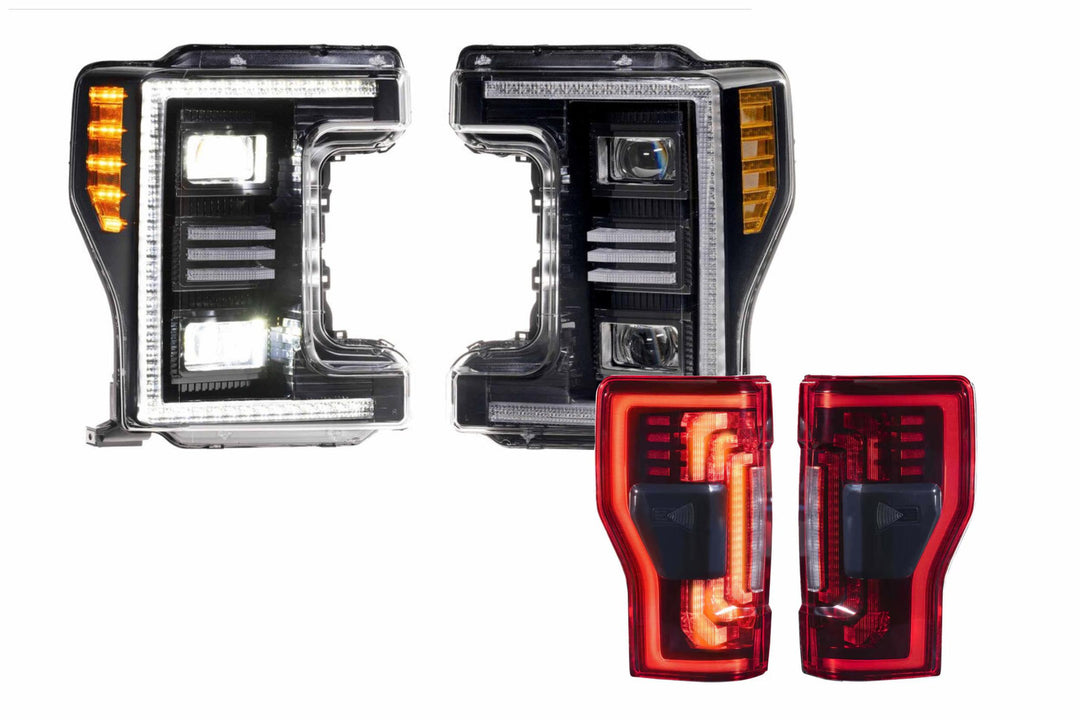17-19 Ford Super Duty Hybrid Heads and Red Tails-HEADTAILKIT36-1