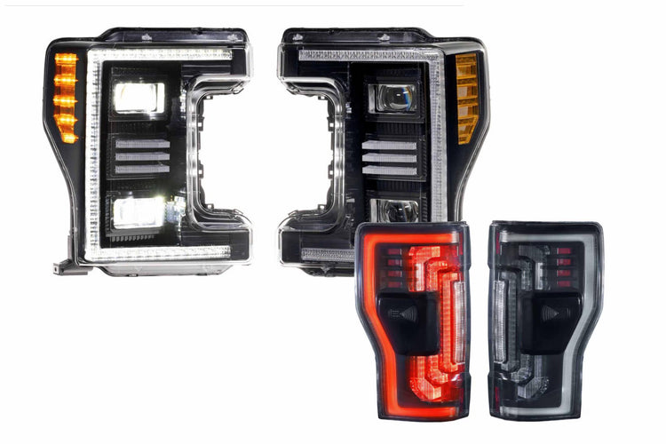 17-19 Ford Super Duty Hybrid Heads and Smoked Tails-HEADTAILKIT33-1