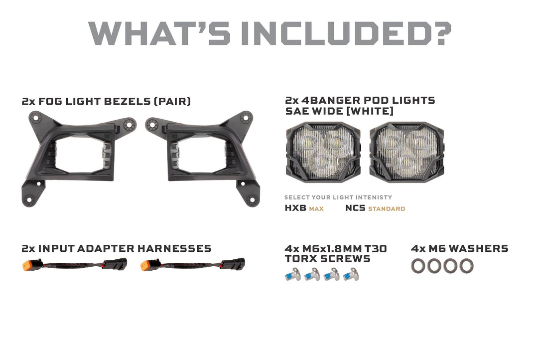 19-21 Silverado 1500 / 20-23 Silverado HD 4Banger Fog Light Kit-14