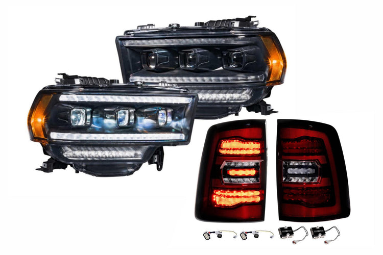 19-24 Ram HD XB Heads and Red Tails OEM Projector-HEADTAILKIT75-1