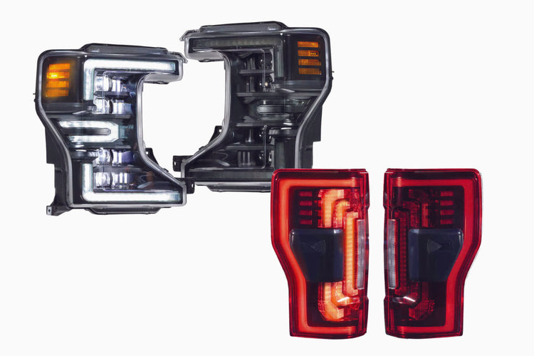 20-22 Ford Super Duty White DRL Heads and Red Tails-HEADTAILKIT91-1
