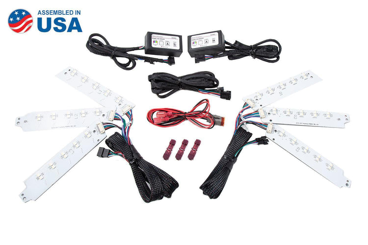 2015-2017 Ford Mustang RGBW DRL LED Boards Diode Dynamics-2
