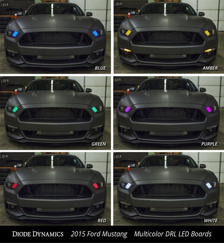 2015-2017 Ford Mustang RGBW DRL LED Boards Diode Dynamics-5