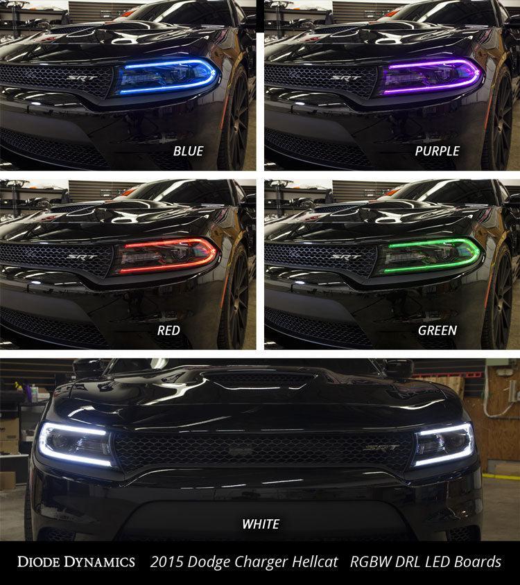 2015-2018 Dodge Charger RGBW DRL LED Boards Diode Dynamics-6