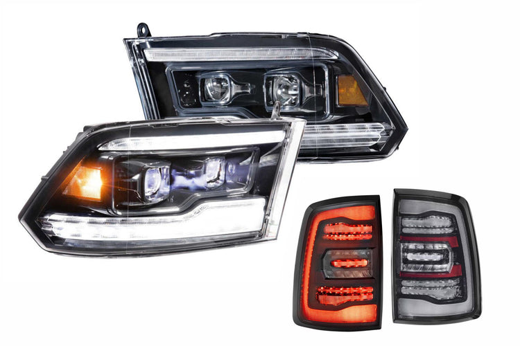 2015 Dodge Ram White DRL Heads and Smoked Tails-HEADTAILKIT51-1