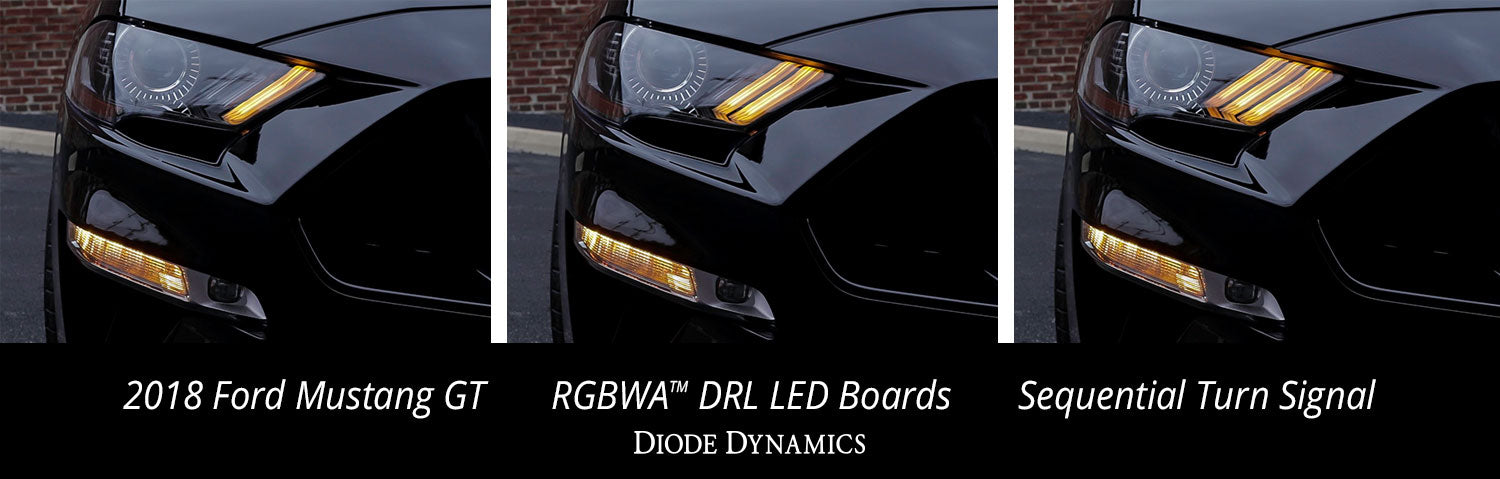 2018-2023 Ford Mustang Multicolor DRL LED Boards Diode Dynamics-