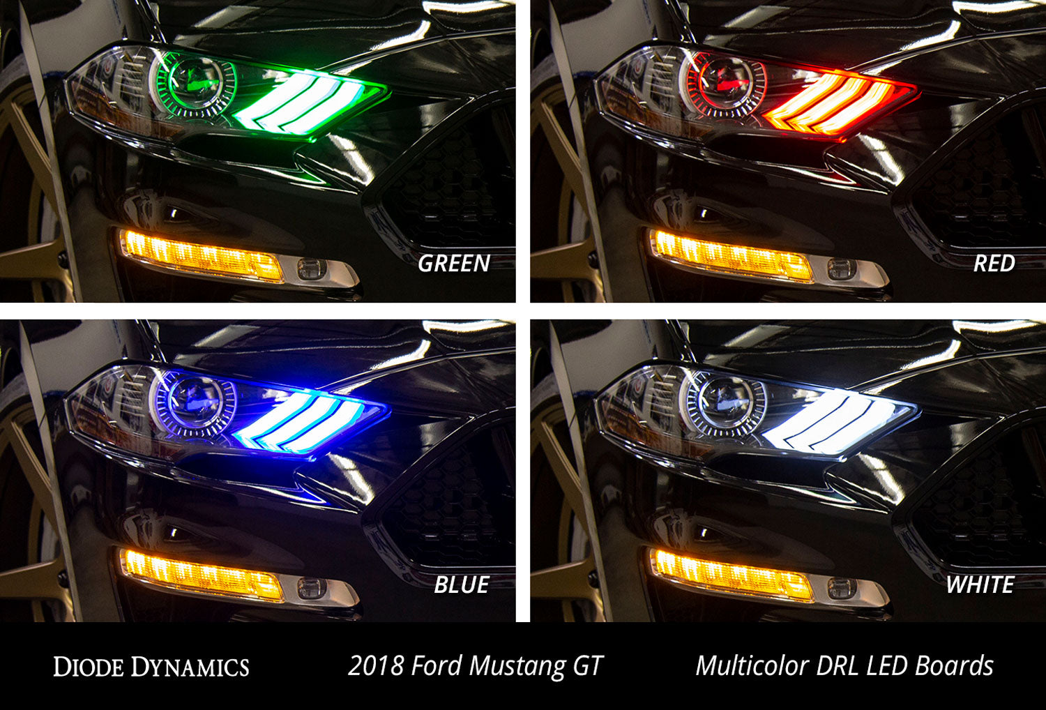 2018-2023 Ford Mustang Multicolor DRL LED Boards Diode Dynamics-