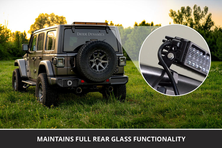 2018-2026 Jeep JL Wrangler Rear Hardtop SS30 LED Light Bar Bracket Kit-7