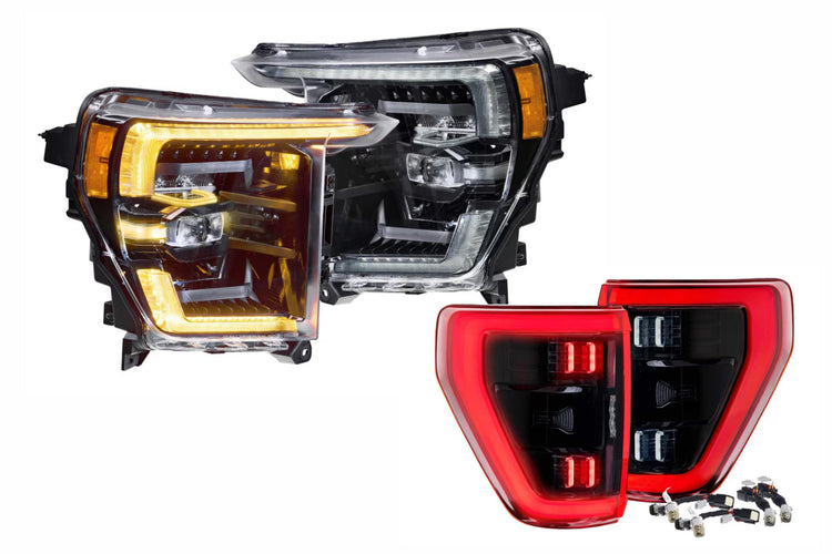 21-23 Ford F-150 Amber DRL Heads and Red Tails OEM LED Reflector-HEADTAILKIT105-1