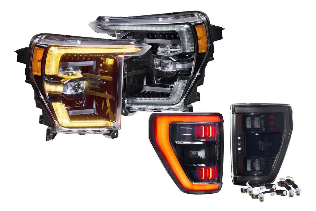 21-23 Ford F-150 Amber DRL Heads and Smoked Tails-HEADTAILKIT103-1