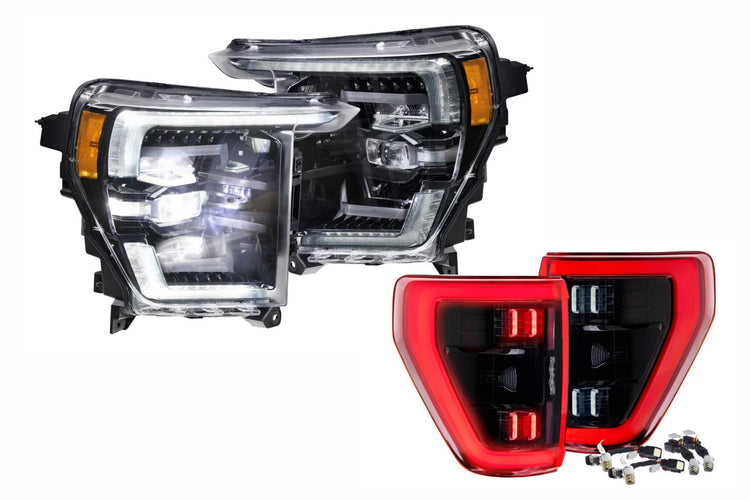 21-23 Ford F-150 White DRL Heads and Red Tails-HEADTAILKIT100-1
