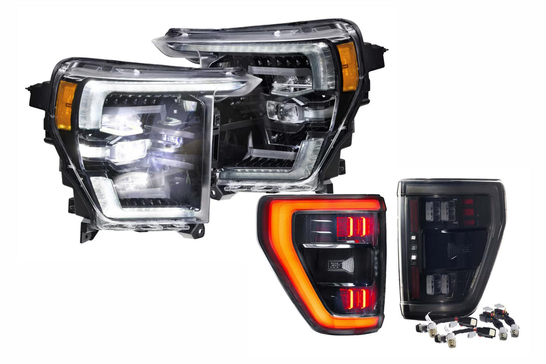 21-23 Ford F-150 White DRL Heads and Smoked Tails-HEADTAILKIT102-1