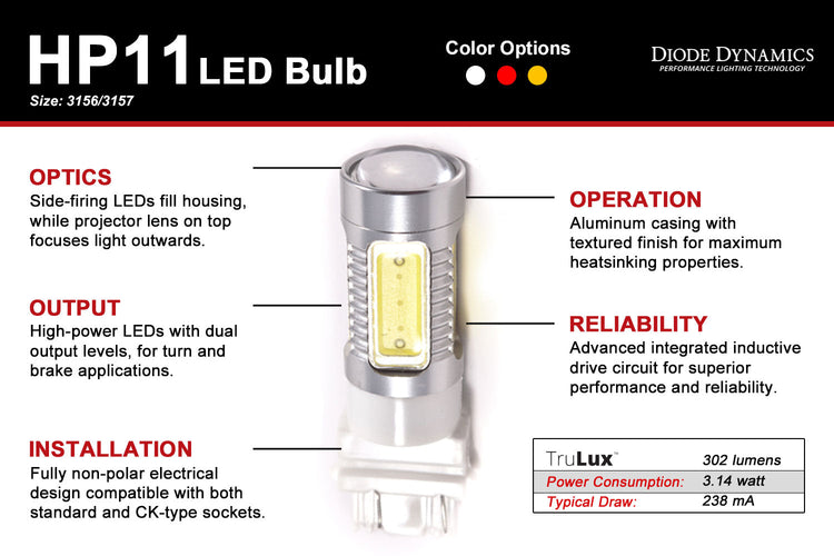 3156/ 3157 LED Bulb HP11 Diode Dynamics-