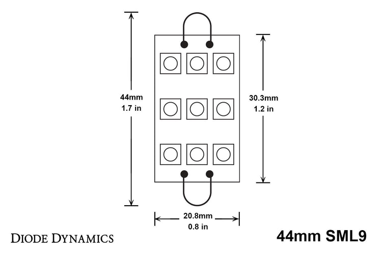 44mm SML9 LED Bulb Diode Dynamics-